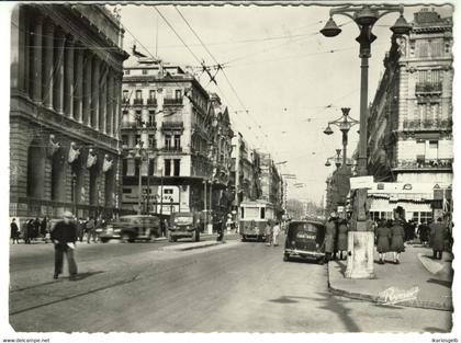 Marseille ( Bouches-Du-Rhone ) 1946 " La Canebiere - Tranvia + Oldtimer " carte postale