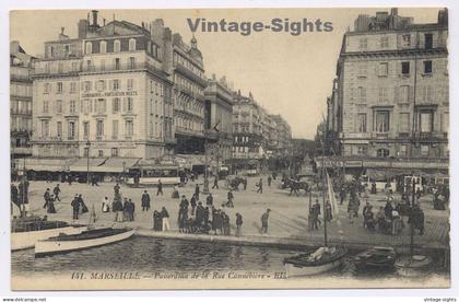 Marseille: Panorama de la Rue Canebrière (Vintage PC ~1900s/1910s)