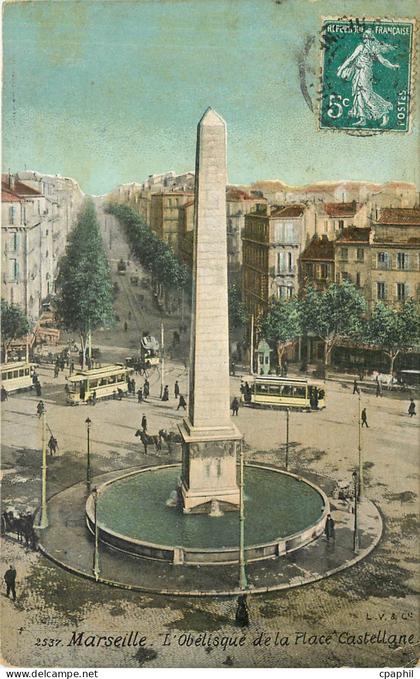 CPA Marseille l'Obelisque de la Place Castellane