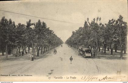 CPA Marseille Le Prado Tramway