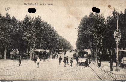 CPA Marseille le Prado Tramways