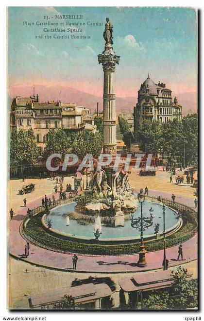 CPA Marseille Place Castellane et Fontaine Cantini