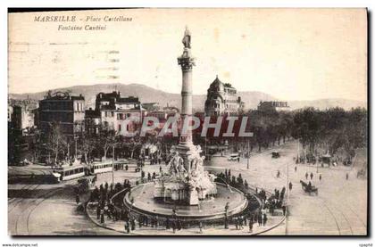 CPA Marseille Place Castellane Fontaine Cantini