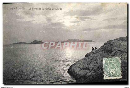 CPA Marseille La Corniche (Coucher de Soleil)