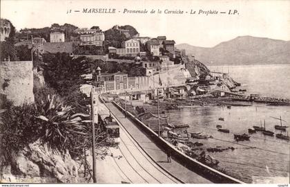 Marseille CPA Promenade de la corniche La Prophete