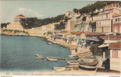 Marseille, La Corniche, L'Anse du Prophète et le Restaurant Roubion ngl #F3160