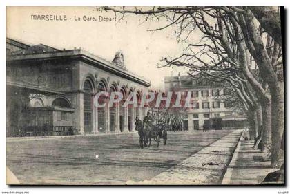 CPA Marseille La Gare Depart