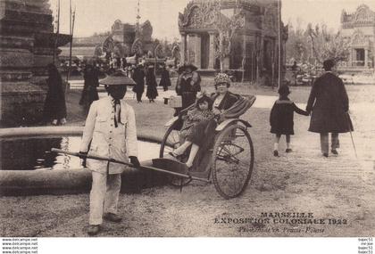 Marseille - Expositions Coloniales 1922 - Promenade pousse pousse