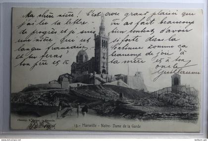 AK Marseille Notre-Dame de la Garde 1915 gebraucht #PH088