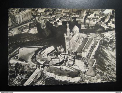 MARSEILLE Notre-Dame de la Garde Bouches-du-Rhone Provence vue aerienne postcard FRANCE