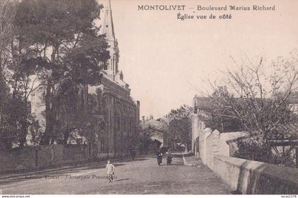 13 / MARSEILLE / MONTOLIVET / BOULEVARD MARIUS RICHARD / EGLISE VUE DE COTE