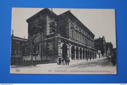 LE CONSERVATOIRE DE MUSIQUE ET DE LA DÉCLAMATION  MARSEILLE  CPA- Carte Postale [13] Bouches-du-Rhône