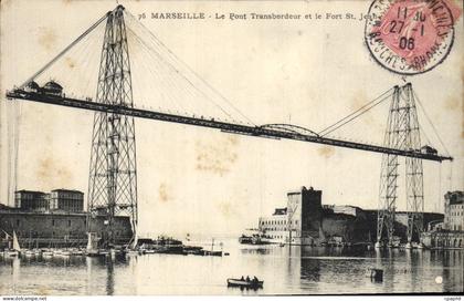 CPA Marseille Le Pont Transbordeur et le Fort St Jean
