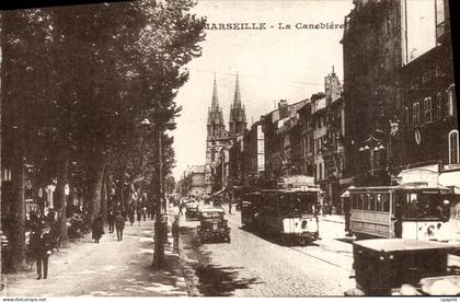 CPA Marseille La Canebiere Tramway