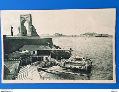 ️Marseille[13] Bouches-du-Rhône Endoume, Roucas, Corniche, plages-Carte Postale CPA vue vers Îles-monument Orient