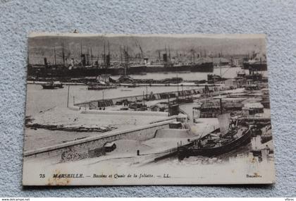 Cpa 1918, Marseille, bassins et quais de la Joliette, bouches du Rhône 13