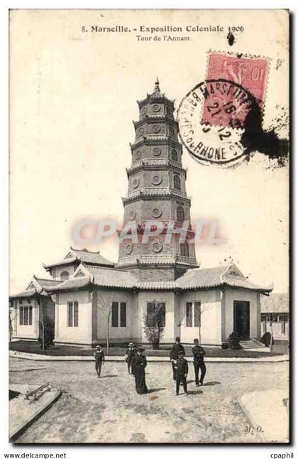 CPA Marseille Exposition coloniale 1906 Tour de l'Annam