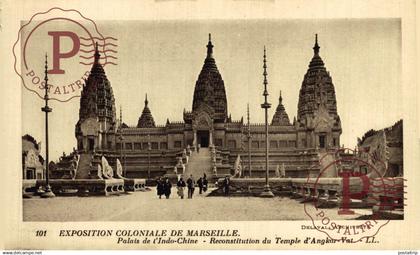 FRANCIA. FRANCE. 13 MARSEILLE, EXPOSITION COLONIALE, PALAIS DE L'INDO-CHINE, RECONSTITUTION DU TEMPLE D'ANGKOR