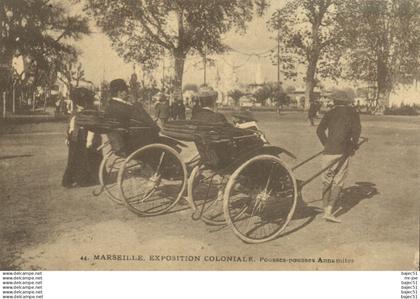 Marseille - Expositions Coloniales - Pousses pousses Annamites