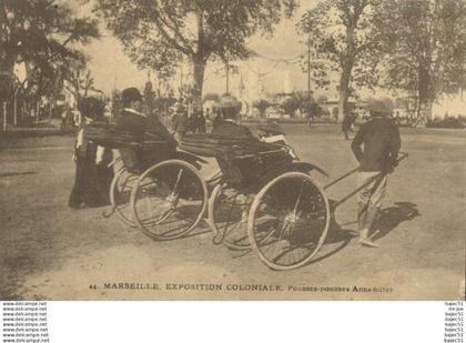 Marseille - Expositions Coloniales - Pousses pousses Annamites