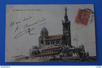 1904 Notre-Dame de la Garde, Marseille ascenseur--CPA-Carte Postale [13] Bouches-du-Rhône-:religieux