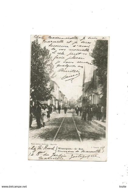 MARSEILLE MAZARGUES GRAND RUE  ( CARTE PRECURSEUR )
