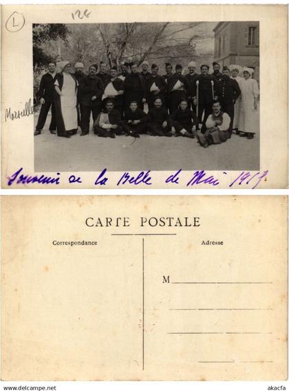 CPA carte photo MARSEILLE Souvenir de la Belle de Mai 1918 (378467)