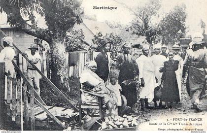 FORT DE FRANCE route de la compagnie generale transatlantique (parfait etat)