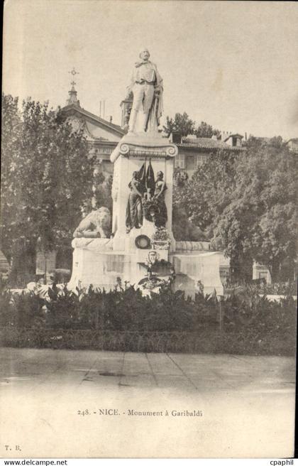 CPA Nice Monument a Garibaldi
