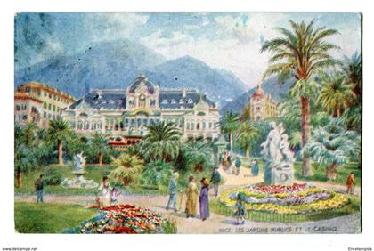 CPA - Carte postale -   France - Nice - Les jardins publics et le casino - 1919 (CP32)