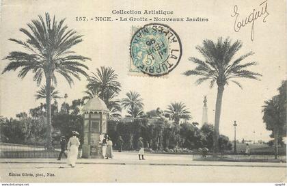CPA Nice la grotte nouveaux Jardins
