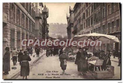 CPA Cote d’Azur NICE Le Marché aux Fleurs