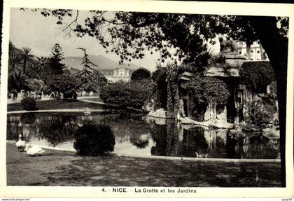 CPA Nice La Grotte et les Jardins