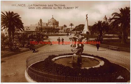 La Fontaine des Tritons dans Jardins du Roi Albert I - Nice