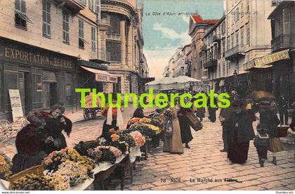 CPA 06 NICE LE MARCHE AUX FLEURS ( PLI D'ANGLE )