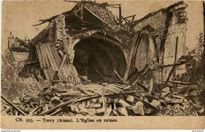 Torcy - Le Eglise en ruines