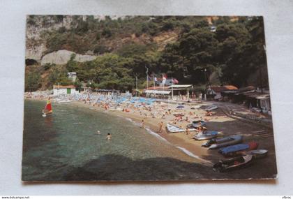 Cpm 1984, Cap d'Ail, la plage Malla, Alpes Maritimes 06