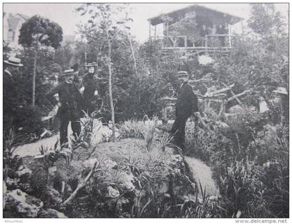1908 CPA > Sainte-Savine (Aube 10)Champagne-Ardenne: Le jardin botanique alpestre —> meilleurs voeux de bonheur