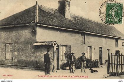 Saint nabord - la place - le café Lepage