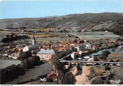 VABRES-l'ABBAYE - Vue générale aérienne de Vabres traversé par le Dourdou