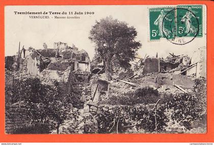 31696 / ️  ◉ Peu Commun 13-VERNEGUES Maisons Ecroulées Tremblement Terre 11-06-1909 ALLEINS à Sidonie HERAIL Castres