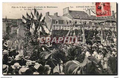 CPA Fete du 8 Aout 1909 Cavalcade de Bienfaisance Le Char de Enfants Conde Sur Noiseau TOP