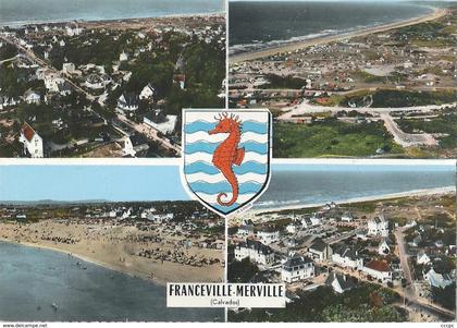 CPSM Franceville - Merville Vues multiples Armoiries