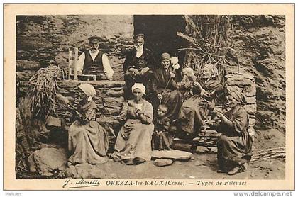 ref E236 - haute corse - orezza les eaux - types de fileuses - fileuse - petits metiers - artisanat -  carte bon etat -