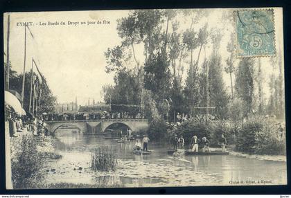 cpa du 24 Eymet  les bords du Dropt un jour de fête   JU25-03