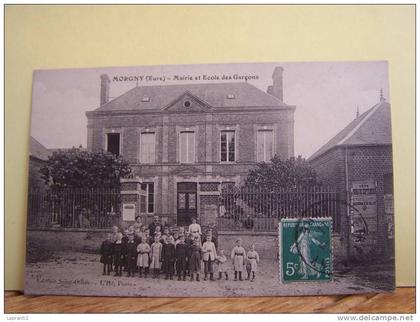 MORGNY (EURE) MAIRIE ET ECOLE DES GARCONS.