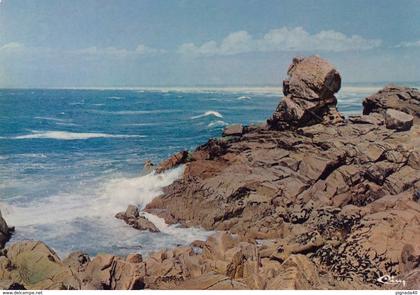 cp , 29 , PLOMEUR , Les rouleaux à la Pointe de la Torche, Le rocher "Le Corbeau"