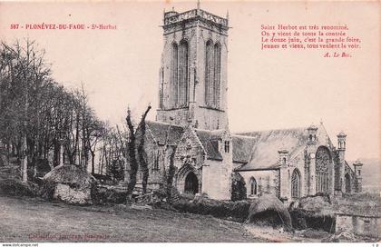 Plonevez du Faou - Saint Herbot - L'Eglise  -  CPA °Jp