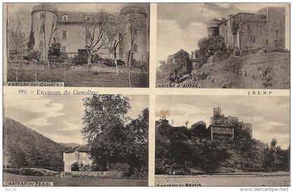 Gard : Genolhac, Environs, Chateaux des Oliviers, d'Aujac, du Peras, de Brisis, Multivues