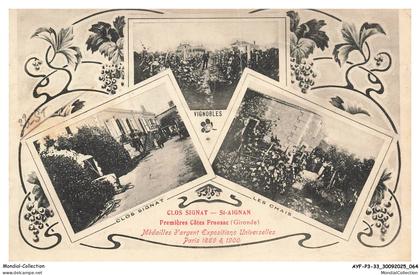 AYFP3-0211-33 - CLOS SIGNAT - SAINT-AIGNAN - Premieres cotes Fronsac - Medailles d'Argent Expositions Universelles